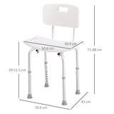 easycomfort easycomfort sedile da doccia con schienale ausilio da vasca sedia doccia altezza regolabile 8 posizioni antiscivolo ean 8054111846431