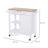 easycomfort easycomfort carrello da cucina classico con cassetti e ruote in legno salvaspazio 89x40x84cm ean 8054144134314