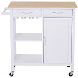 easycomfort easycomfort carrello da cucina classico con cassetti e ruote in legno salvaspazio 89x40x84cm ean 8054144134314