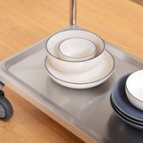 easycomfort easycomfort carrello da cucina 2 ripiani con ruote in acciaio inox 71x41x81cm argento ean 8054144139425