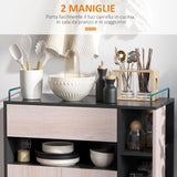 easycomfort easycomfort carrello da cucina multiuso moderno con ruote cassetto anta in legno rovere 765x40x82cm ean 8054144132174