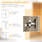 easycomfort easycomfort credenza moderna per cucina o sala da pranzo mobile buffet con armadietti e cassetti in legno grigio 71x41x178cm