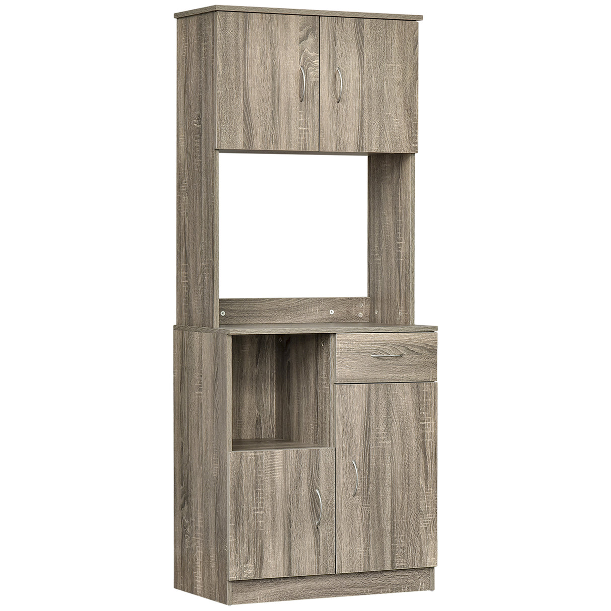 easycomfort easycomfort credenza moderna per cucina o sala da pranzo mobile buffet con armadietti e cassetti in legno grigio 71x41x178cm