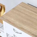 easycomfort easycomfort carrello da cucina con ruote mobile da cucina salvaspazio in legno massiccio 3 cassetti 3 cestelli 2 portaspezie 2 ripiani 92x37x82 cm ean 8054144134727
