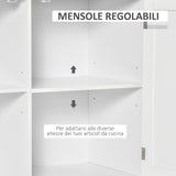 easycomfort easycomfort carrello da cucina multiuso in legno con 2 cassetti 104x46x91cm bianco