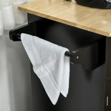 easycomfort easycomfort carrello da cucina in legno con 2 cassetti armadietto 3 ante e 4 ruote 121x46x91cm nero