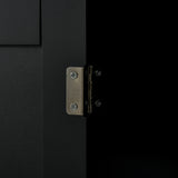 easycomfort easycomfort carrello da cucina in legno con 2 cassetti armadietto 3 ante e 4 ruote 121x46x91cm nero