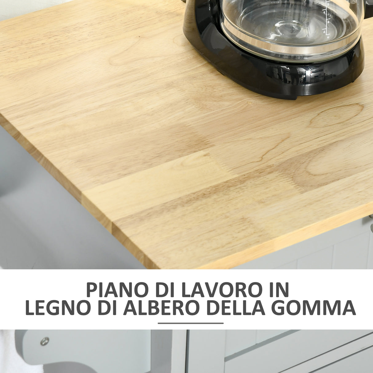 easycomfort easycomfort carrello da cucina multiuso in legno con 2 cassetti 3 antine e 4 ruote 121x46x91cm grigio
