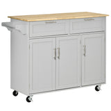 easycomfort easycomfort carrello da cucina multiuso in legno con 2 cassetti 3 antine e 4 ruote 121x46x91cm grigio