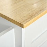 easycomfort easycomfort carrello da cucina multiuso in legno con 2 cassetti 3 antine e 4 ruote 121x46x91cm bianco