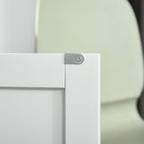 easycomfort easycomfort carrello da cucina multiuso in legno con 2 cassetti 3 antine e 4 ruote 121x46x91cm bianco