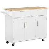 easycomfort easycomfort carrello da cucina multiuso in legno con 2 cassetti 3 antine e 4 ruote 121x46x91cm bianco