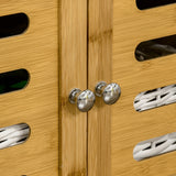 easycomfort easycomfort carrello da cucina con cassetto armadietto e cestino estraibile in legno con ruote girevoli 66x36x79cm