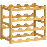 easycomfort easycomfort scaffale portabottiglie vino a 4 livelli per 16 bottiglie in legno di bambu 43x23 5x38cm