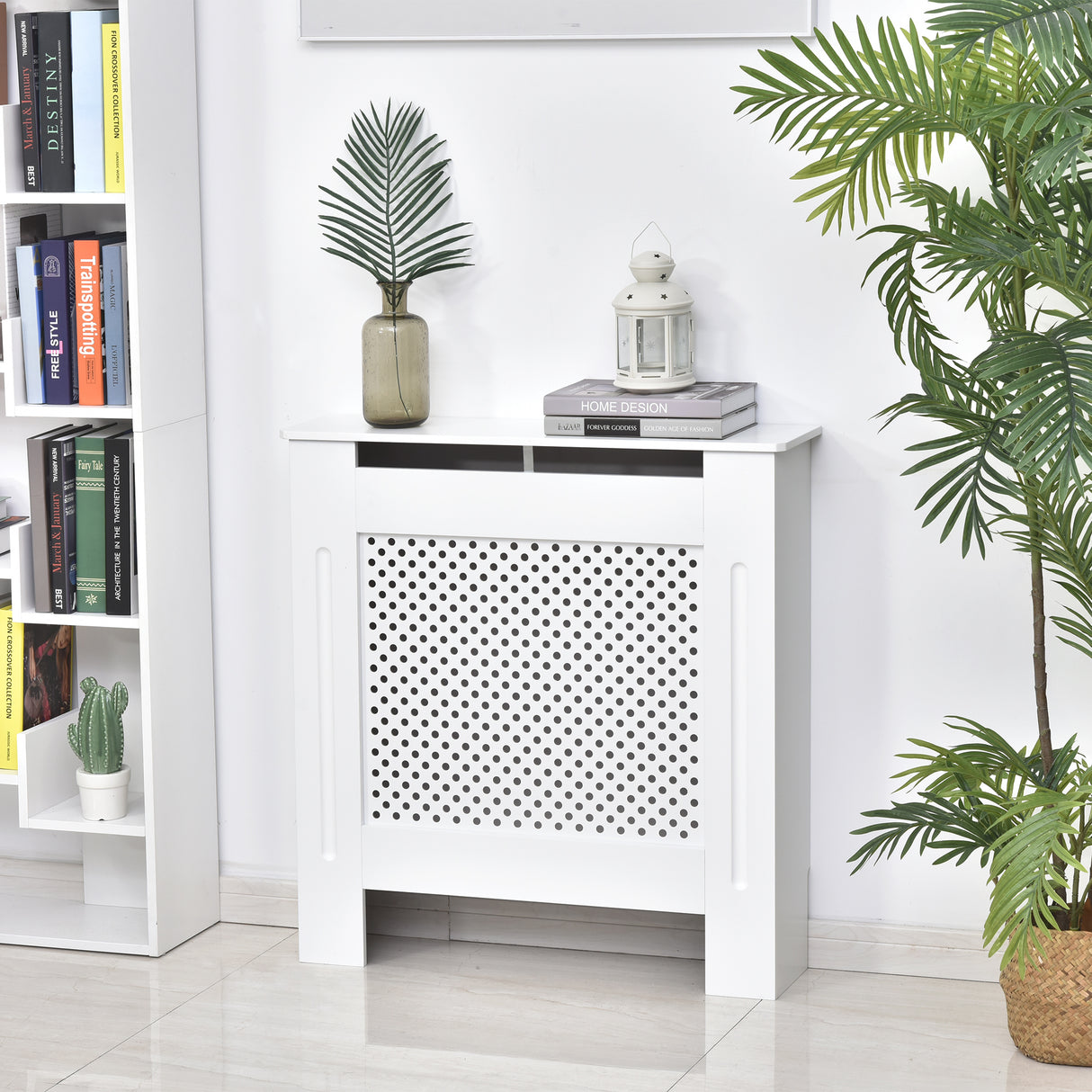 easycomfort easycomfort copritermosifone in legno a griglia bianco 78x82x19cm