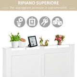 easycomfort copritermosifone in legno a griglia bianco 151.5x82x19cm