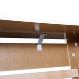 easycomfort easycomfort copritermosifone in legno bianco con struttura a doghe 112x19x81cm