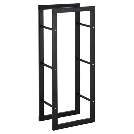 easycomfort easycomfort scaffale legnaia per interno ed esterno nero 40x25x100cm