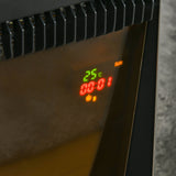 easycomfort easycomfort camino elettrico da terra con effetto fiamma realistico timer e telecomando 1000w e 2000w 79x26x77 5cm bianco e nero