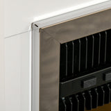 easycomfort easycomfort camino elettrico da terra con effetto fiamma realistico timer e telecomando 1000w e 2000w 79x26x77 5cm bianco e nero