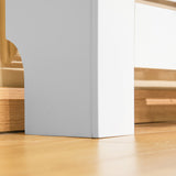 easycomfort mobile copricalorifero larghezza regolabile e mensola superiore in mdf e legno   bianco