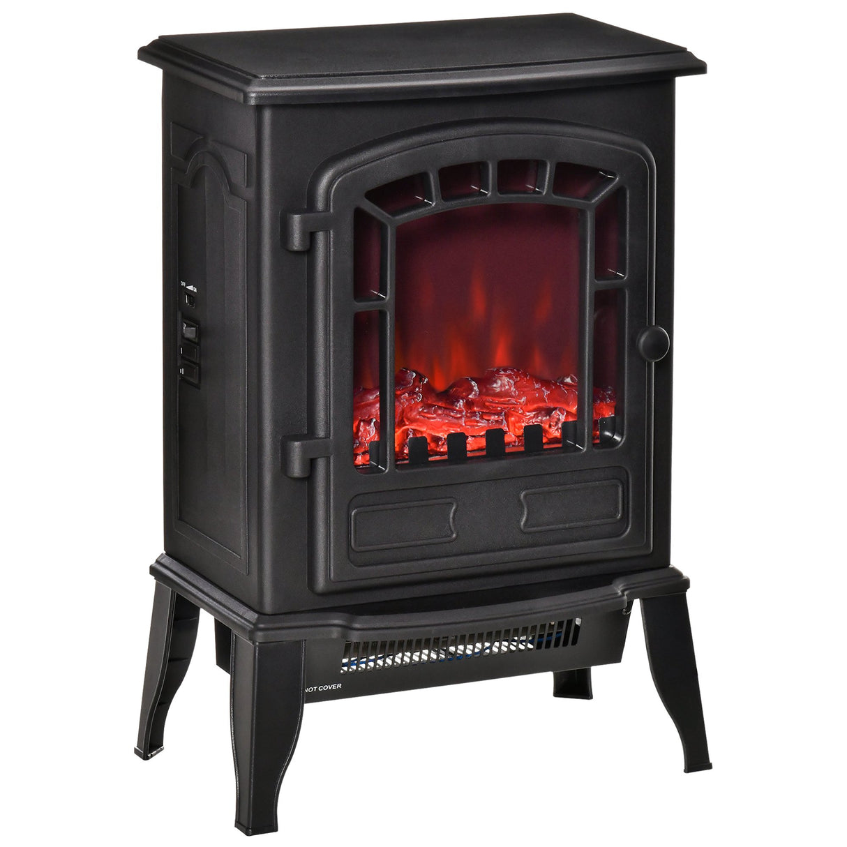 easycomfort camino elettrico con effetto fiamma temperatura regolabile copertura 20 25m nero
