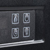 easycomfort easycomfort camino elettrico a parete con led effetto fiamma e timer copertura 37m 2000w bianco