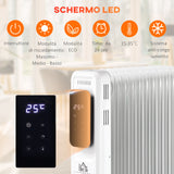 easycomfort easycomfort calorifero a olio a 9 elementi 3 livelli di riscaldamento e timer 42 5x24x63cm bianco