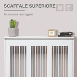 easycomfort easycomfort copritermosifone a doghe moderno ed elegante per la casa in mdf e acciaio 90x18x84cm bianco