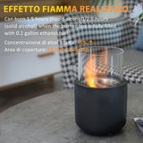 easycomfort camino a bioetanolo da tavolo con serbatoio da 0.4l 12x12x19cm grigio scuro