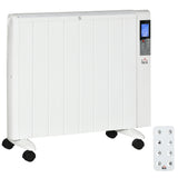 easycomfort stufetta elettrica da 1000 2000w con timer e impostazioni di calore per stanze max 15 m 75x31x66.5 cm bianco
