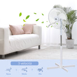easycomfort ventilatore a piantana a 3 velocita con inclinazione a 80 60x60x90 120cm