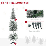 easycomfort easycomfort albero di natale artificiale innevato 180cm con rami 390 base rimovibile decorazioni natalizie
