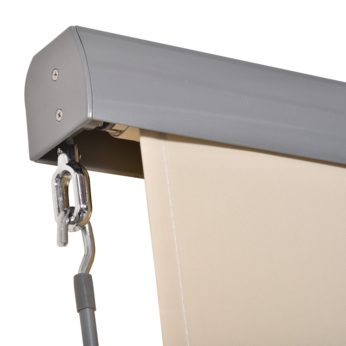 easycomfort easycomfort tenda avvolgibile parasole con manovella installazione a muro o soffitto 120x200cm beige
