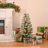 easycomfort easycomfort albero di natale artificiale innevato con 60 luci led bianche e 116 rami base con vaso rimovibile 40x90cm verde