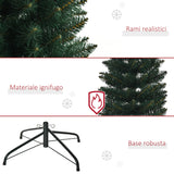 easycomfort easycomforthomcm albero di natale artificiale alto con base pieghevole 380 rami in pvc e metallo 180cm verde