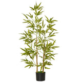 easycomfort pianta artificiale di bambu alta 120cm con vaso per interno ed esterno verde