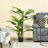 easycomfort banano pianta in vaso albero di banano artificiale pianta finta per interno ed esterno 150cm