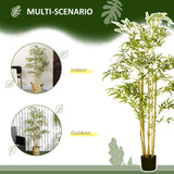 easycomfort bambu in vaso artificiale alto 150cm per interno ed esterno verde