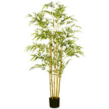 easycomfort bambu in vaso artificiale alto 150cm per interno ed esterno verde