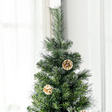 easycomfort easycomfort albero di natale artificiale da 180cm con pigne 618 rami e base in metallo verde
