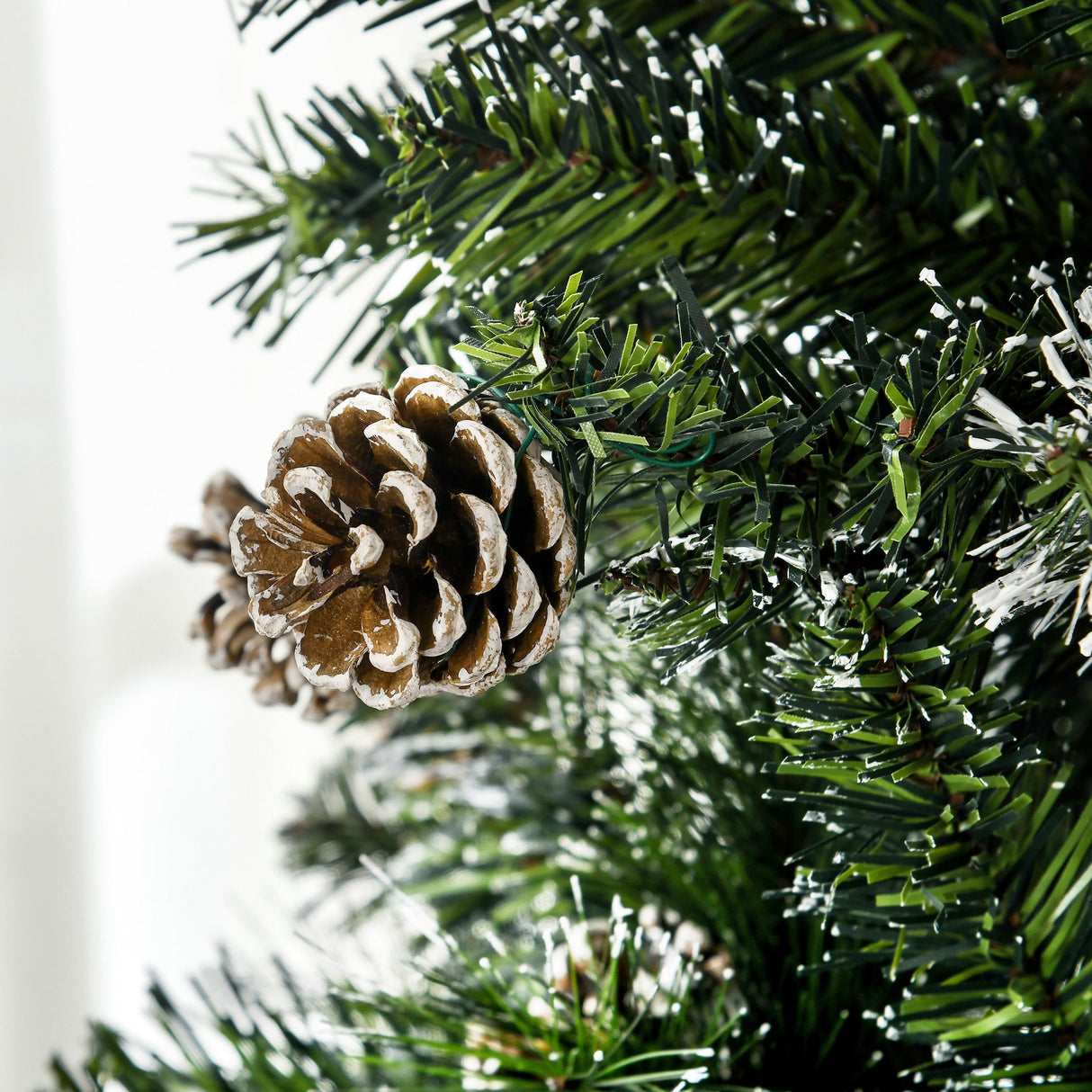 easycomfort easycomfort albero di natale artificiale da 180cm con pigne 618 rami e base in metallo verde