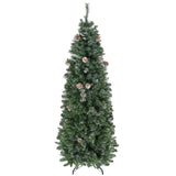 easycomfort easycomfort albero di natale artificiale da 180cm con pigne 618 rami e base in metallo verde
