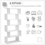 easycomfort easycomfort libreria di design mobili ufficio scaffale in legno 80x24x191cm bianco ean 8054111848879