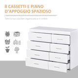 easycomfort easycomfort mobile con cassetti cassettiera in legno per camera cucina bagno 903573cm bianca ean 8054111847193