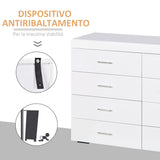 easycomfort easycomfort mobile con cassetti cassettiera in legno per camera cucina bagno 903573cm bianca ean 8054111847193
