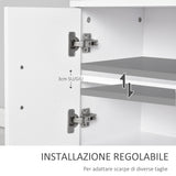 easycomfort easycomfort scarpiera con appendiabiti a combinazione per ingresso e camera da letto legno 100x32x187cm bianco