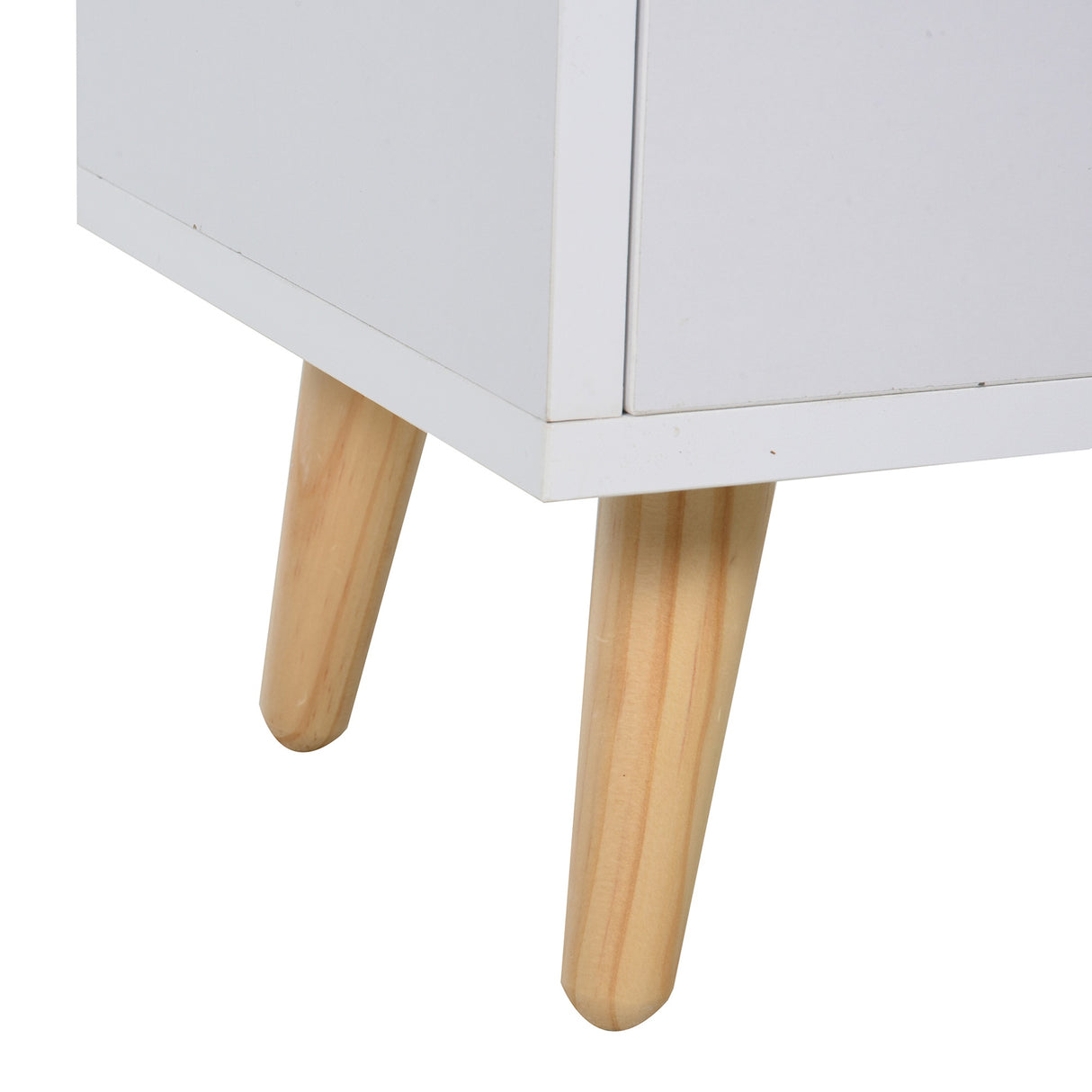 easycomfort easycomfort comodino salvaspazio dal design moderno in legno bianco piccola cassettiera camera da letto con 2 cassetti e piedini in legno di pino 33 x 28 x 42cm ean 8054111845014