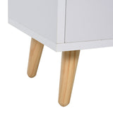 easycomfort easycomfort comodino salvaspazio dal design moderno in legno bianco piccola cassettiera camera da letto con 2 cassetti e piedini in legno di pino 33 x 28 x 42cm ean 8054111845014