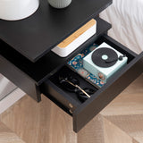 easycomfort easycomfort set da 2 comodini sospesi per camera da letto con cassetto e mensola superiore in legno 35x32x22 5cm 1